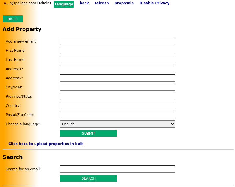Properties Dashboard