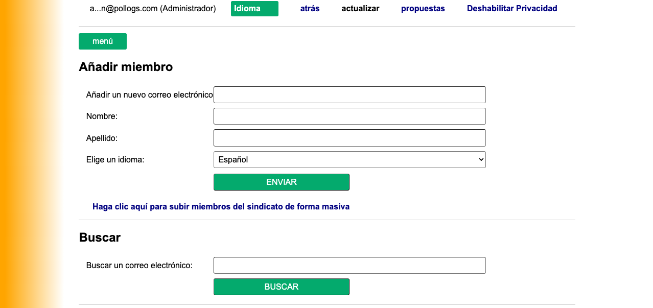 Panel del Personal
